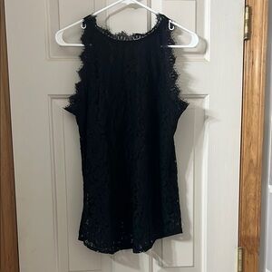 Elegant Black Lace Sleeveless Top